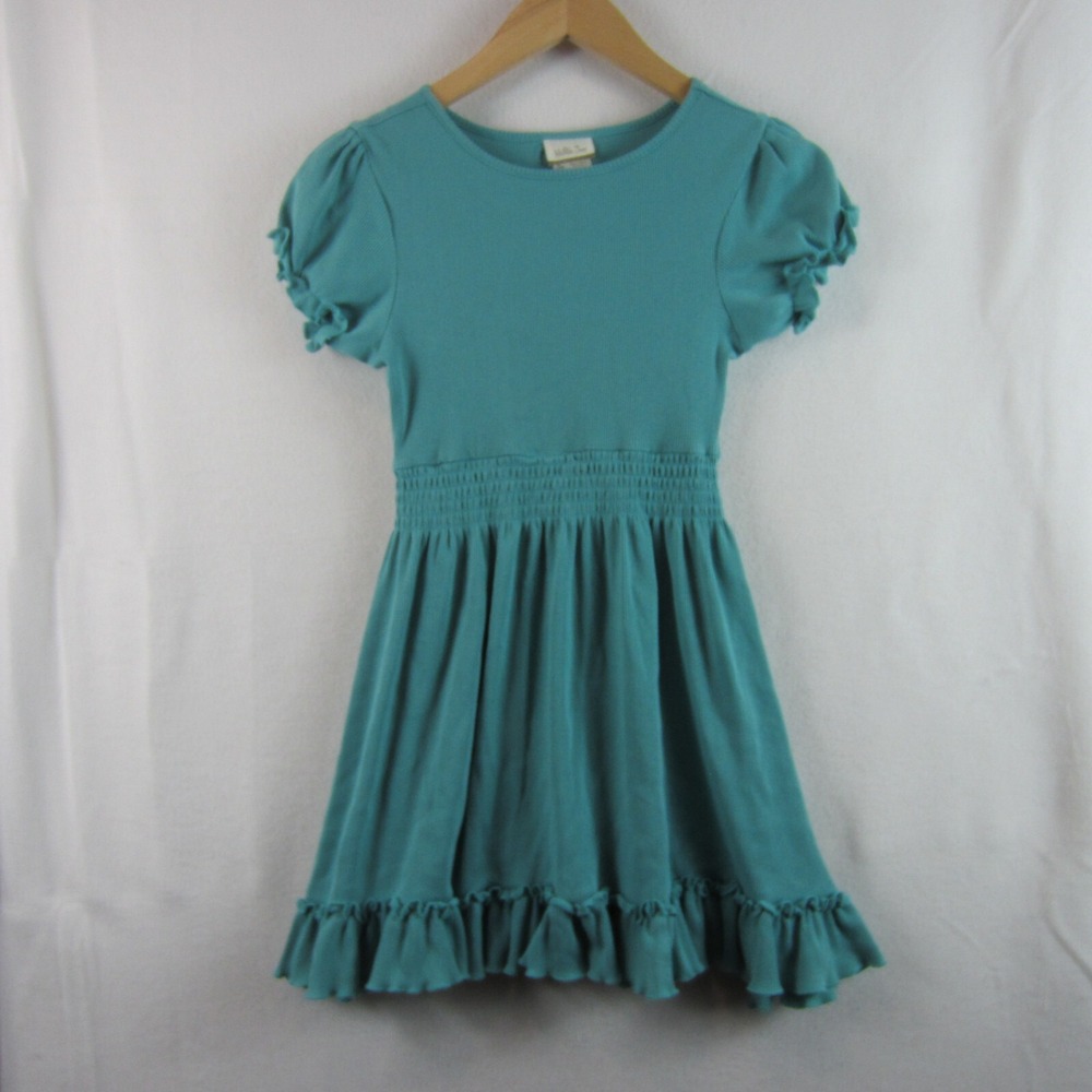 Matilda Jane Girl's Dress Ribbed smocked Green Size 8